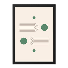 Modern Abstract Wall Art, Minimalist Print, Geometric Art, Sage Green Decor, Arches and Circles, Contemporary Wall Decor - Tawshia