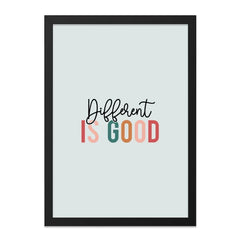 Different is Good Wall Art, Inspirational Quote Print, Motivational Poster, Positive Affirmation Decor, Home Office Art, Encouraging Gift - Tawshia
