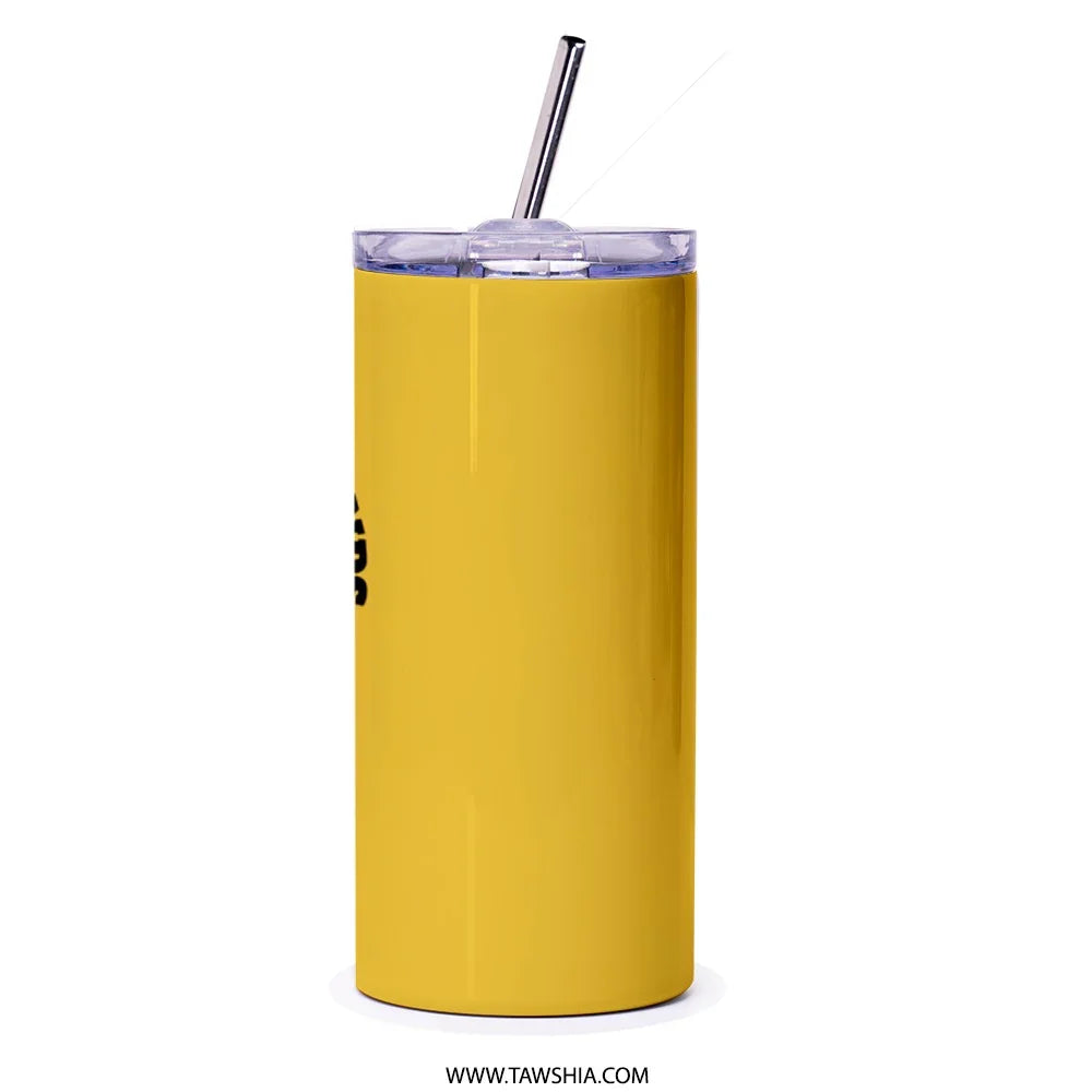 Bright Yellow Insulated Tumbler with Straw product type