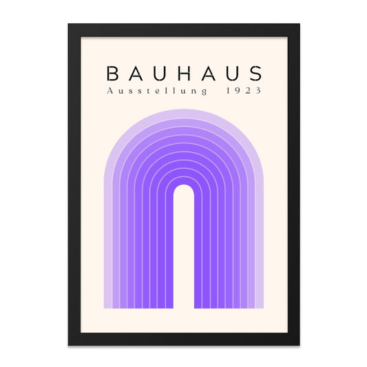 Bauhaus Wall Art, Ausstellung 1923 Print, Abstract Geometric Art, Modern Home Decor, Purple Arch Wall Art - Tawshia