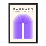 Bauhaus Wall Art, Ausstellung 1923 Print, Abstract Geometric Art, Modern Home Decor, Purple Arch Wall Art - Tawshia