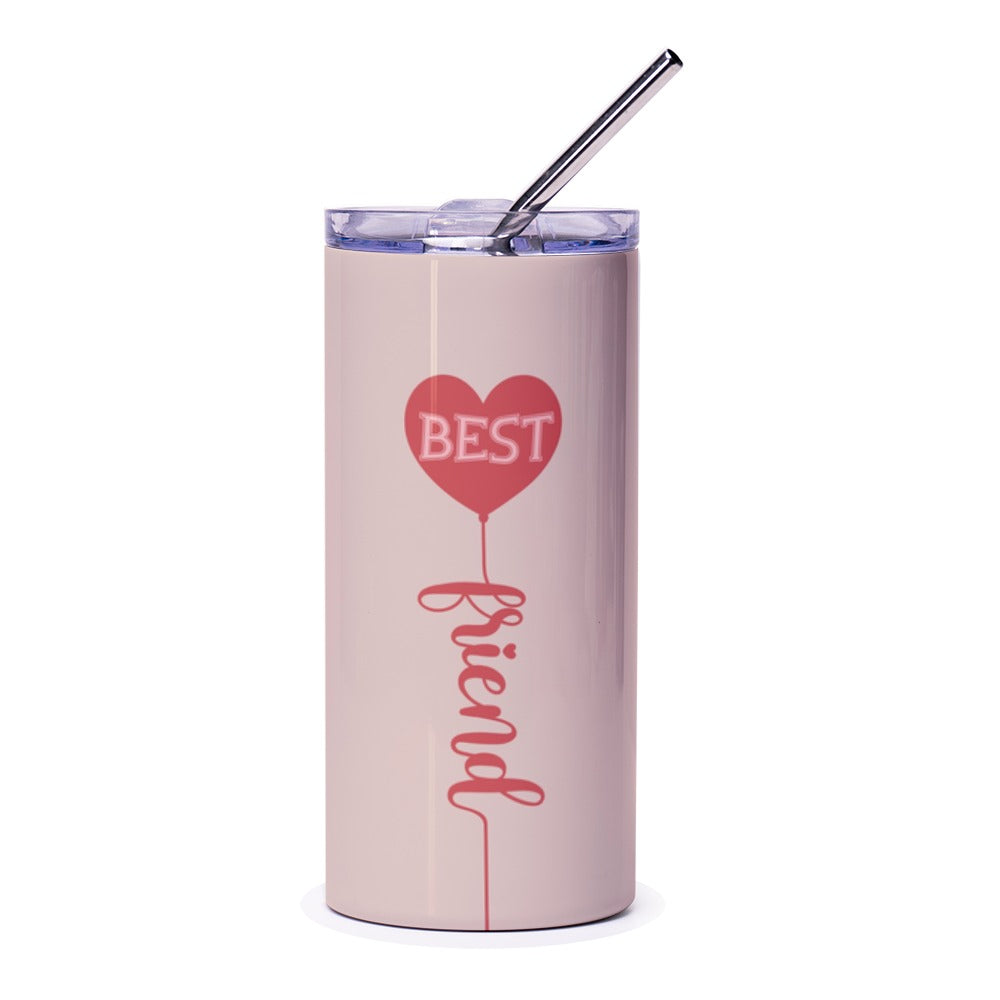 Best Friend Tumbler, Friendship Gift, Sister Gift, Bestie Gift, Heart Tumbler, Gift for Her, Personalized Tumbler, Cute Tumbler - Tawshia