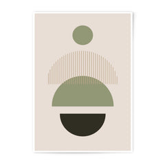 Geometric Art Photographic Print, Abstract Shapes Wall Art, Minimalist Home Decor, Modern Circle Print, Earth Tone Artwork - Tawshia