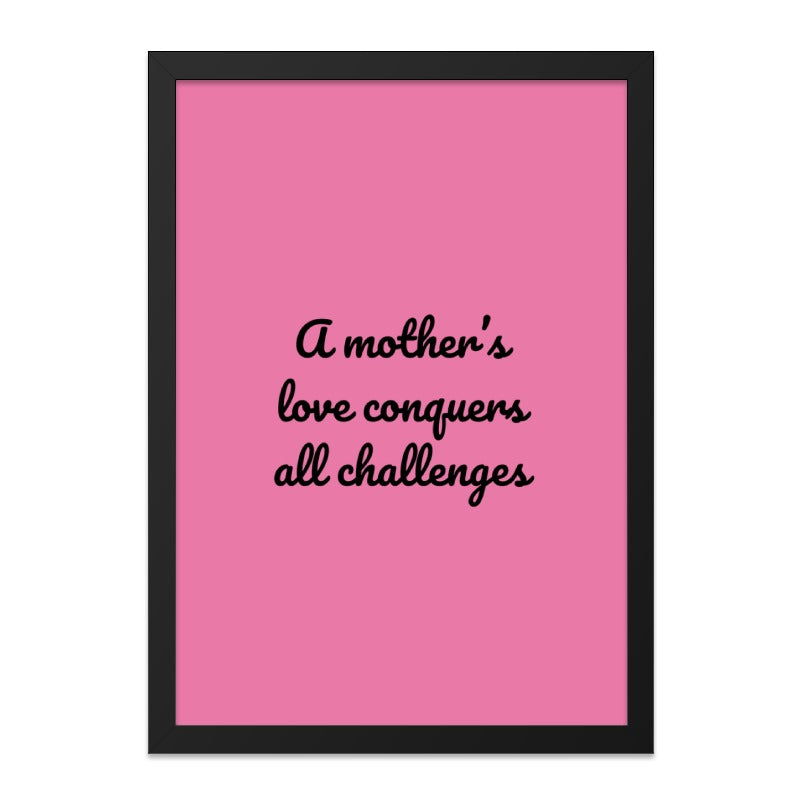 Mother's Love Wall Art, Inspirational Quote Print, Pink Wall Decor, Home Decor Art, Gift for Mom, Motivational Wall Art - Tawshia