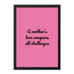 Mother's Love Wall Art, Inspirational Quote Print, Pink Wall Decor, Home Decor Art, Gift for Mom, Motivational Wall Art - Tawshia