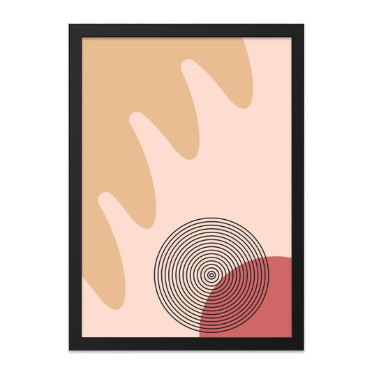Abstract Wall Art, Minimalist Print, Boho Decor, Circle Art, Modern Art Print, Geometric Wall Decor, Beige Pink Artwork, Home Decor Gift - Tawshia