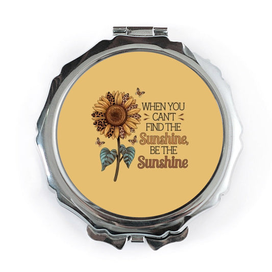 Sunflower Pocket Mirror, Be The Sunshine, Cute Butterflies, Motivational Pocket Mirror, Flower Power Mirror, Handbag Essentials - Tawshia
