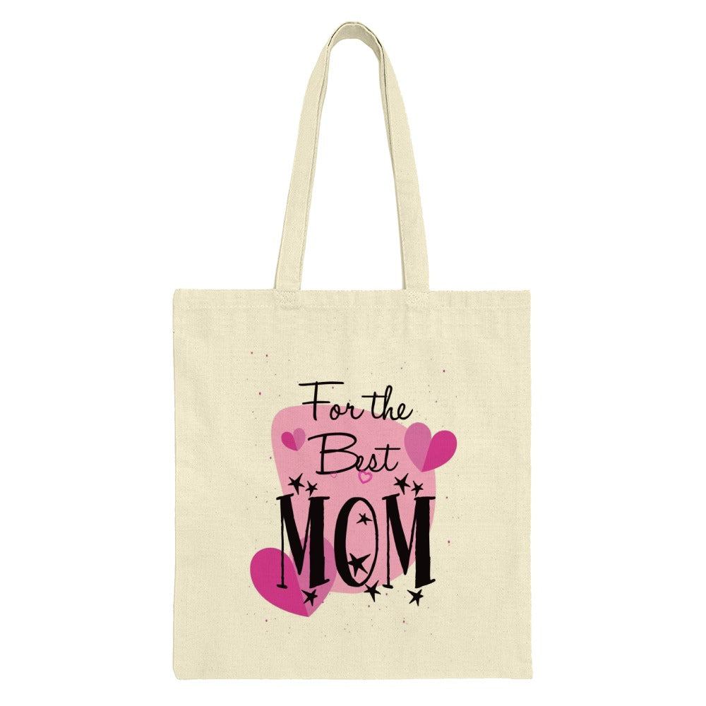 Best Mom Tote Bag, Mothers Day Gift, Heart Stars Design, Gift for Mom, Shopping Bag, Everyday Bag, Mom Appreciation, Cute Mom Tote - Tawshia