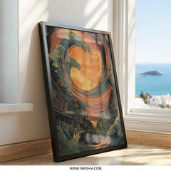 Epic Wave Wall Art, Japanese Tsunami Print, Dramatic Sea Art, Coastal Decor, Unique Home Decor, Ocean Artwork, Wave Illustration - Tawshia