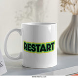 Restart Mug, Motivation Gift, Refresh, New Beginnings, Daily Use Mug, Coffee Lover Gift, Office Mug, Gift for Him, Gift for Her - Tawshia