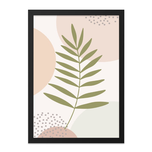 Minimalist Palm Leaf Art, Abstract Wall Art Print, Boho Botanical Decor, Modern Home Decor, Neutral Colors Wall Art - Tawshia