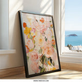 Floral Wall Art, Rose Painting Print, Abstract Flower Art, Botanical Home Decor, Modern Art Print, Wall Decor, Trendy Wall Hanging - Tawshia