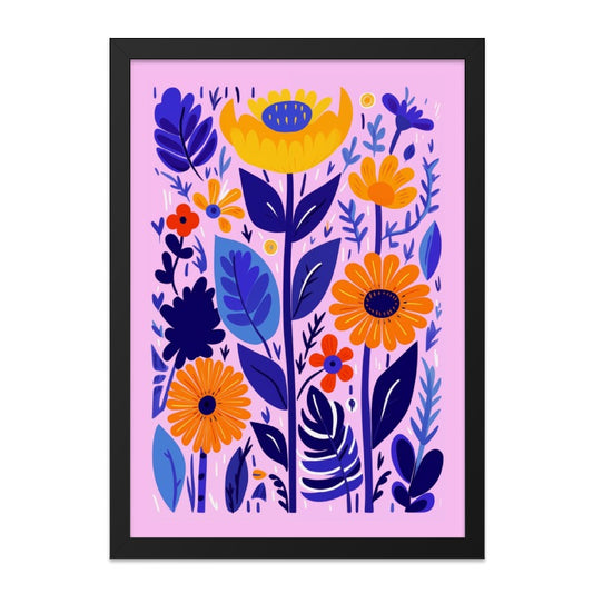 Floral Wall Art Print, Flower Illustration Artwork, Botanical Home Decor, Colorful Flower Wall Decor, Modern Art Print, Flower Garden Art - Tawshia