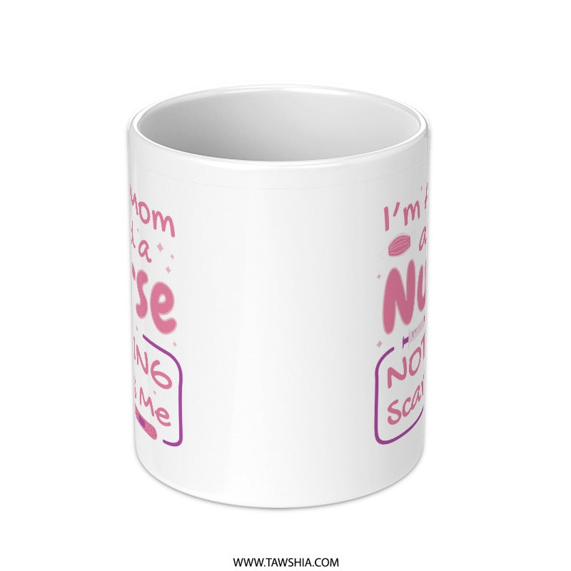 Funny Mom Nurse Design White Coffee Mug product