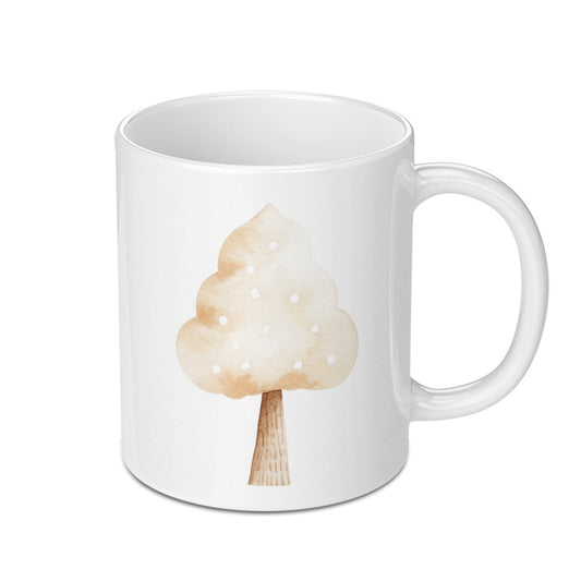 Watercolor Tree Mug, Aesthetic Coffee Cup, Nature Lover Gift, Unique Tree Design, Whimsical Tree Art Mug SKU: MG10004213 - Tawshia