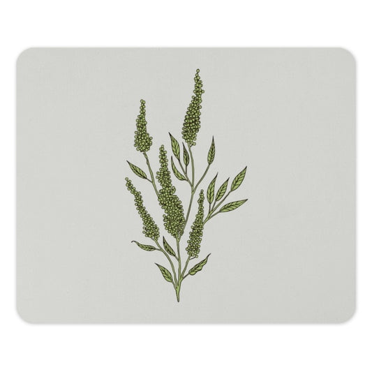 Green Seeded Plant Mouse Pad, Botanical Mousepad, Aesthetic Desk Decor, Nature Inspired Mousemat, Cute Office Gift, Home Office, Desk - Tawshia