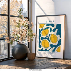 Lemon Wall Art, Citrus Print, Fruit Poster, Quote Art, Kitchen Decor, Minimalist Art, Modern Home Decor, Gift Idea - Tawshia