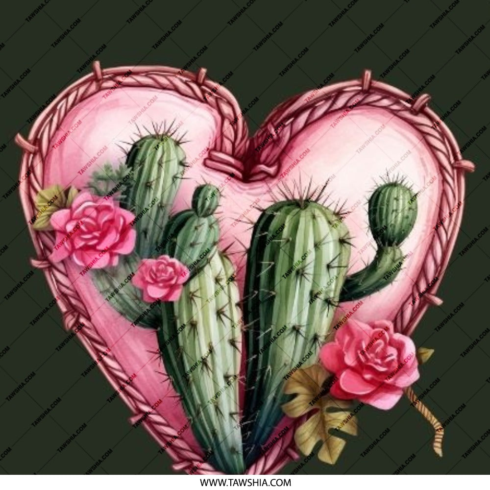 Cactus Heart Pinback Button, Floral Succulent Badge, Pink Heart Button, Desert Love Pin, Botanical Button, Cute Plant Lover Gift, Trendy Pin - Tawshia