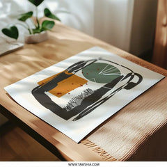 Abstract Photographic Print, Modern Art Print, Geometric Shapes Print, Contemporary Art Print, Wall Decor, Home Decor, Circle, Square - Tawshia