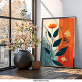 Floral Wall Art Print, Abstract Flower Painting, Botanical Artwork, Modern Home Decor, Contemporary Art, Nature Inspired Design, Floral - Tawshia