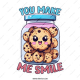 You Make Me Smile Mug, Cute Cookie Jar Mug, Funny Mug Gift, Kawaii Mug, Happy Mug, Graphic Mug, Hot Beverage Mug - Tawshia