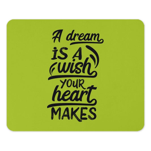 Dream Wish Mouse Pad, Motivational Mousepad, Inspiring Quote, Heart Makes Wish, Office Decor, Desk Accessory, Gift Idea - Tawshia