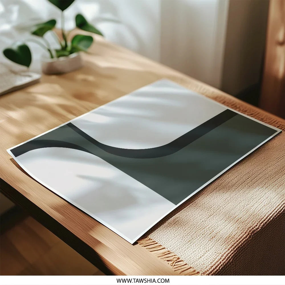 Modern Abstract Art Photographic Print, Geometric Wall Decor, Minimalist Design, Home Office Art, Unique Wall Art, Living Room Decor - Tawshia