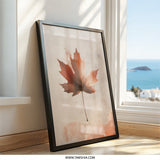 Autumn Maple Leaf Wall Art, Fall Foliage Print, Botanical Art Decor, Thanksgiving Home Accent, Nature Inspired Artwork, Modern Autumn Decor - Tawshia