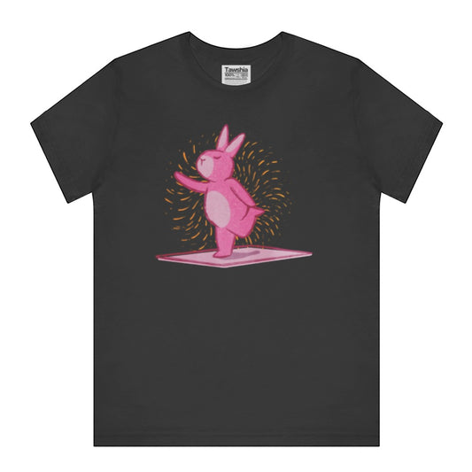 Pink Bunny with Fireworks Design T-Shirt product type