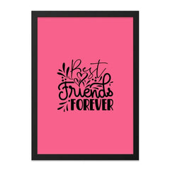 Best Friends Forever Wall Art, Friendship Gift, Cute Home Decor, Quote Print, Framed Wall Art - Tawshia