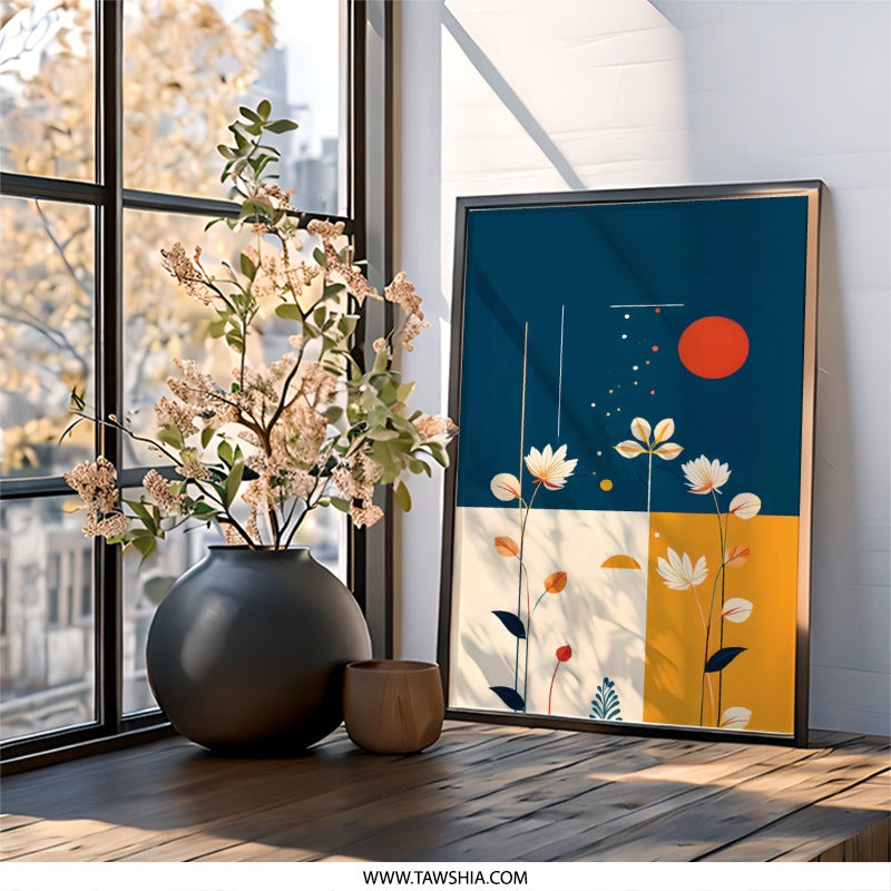 Floral Wall Art, Abstract Flowers Print, Modern Art Print, Botanical Wall Decor, Contemporary Artwork, Home Decor Art, Flower Art - Tawshia