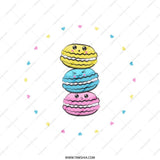 Cute Macarons Tote Bag, Foodie Gift, Sweet Treats Bag, Kawaii Aesthetic, Pastel Hearts, Dessert Lover, French Macaron Design, Trendy Tote - Tawshia