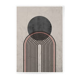 Abstract Geometric Art Photographic Print, Modern Minimalist Wall Decor, Bauhaus Inspired Artwork, Circle and Arches Art Print - Tawshia