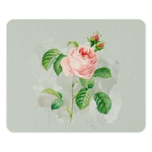 Pink Rose Mouse Pad, Floral Office Decor, Botanical Mousepad, Cottagecore Desk Accessory, Vintage Style Roses, Unique Gift Idea, Mouse Pads - Tawshia