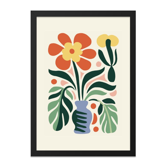 Modern Floral Wall Art, Abstract Flower Print, Botanical Art Decor, Colorful Wall Decor, Home Art Prints, Living Room Decor - Tawshia