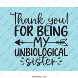 Unbiological Sister Mouse Pad, Sister Gift, Best Friend Mousepad, Friendship Gift, Funny Sister Mousepad, Sister Birthday Gift Idea - Tawshia