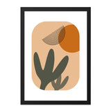 Abstract Plant Wall Art, Modern Geometric Print, Minimalist Home Decor, Boho Art Print, Trendy Wall Hanging - Tawshia