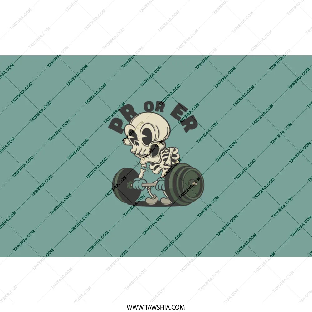 Skull Lifting Weights Funny Dr or Er Product Type