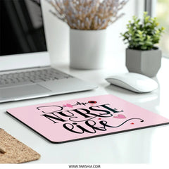 Nurse Life Mouse Pad, Medical Mousepad, Cute Doctor Mouse Pad, Gift for Nurse, Heartbeat Stethoscope Mousepad, Valentines Day Gift - Tawshia