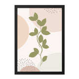 Minimalist Plant Wall Art, Abstract Botanical Print, Modern Art, Neutral Tones, Home Decor, Framed Art, Nature Inspired Design - Tawshia