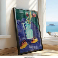 Still Life Tulips Wall Art, Expressionist Painting, Floral Art Print, Vase Art, Kitchen Wall Decor, Home Decor (134 characters) - Tawshia