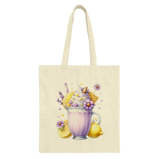 Lemonade Tote Bag, Floral Drink Design, Cute Summer Bag, Everyday Tote, Novelty Tote, Unique Design, Gift Idea, Stylish Bag - Tawshia