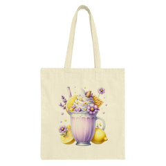 Lemonade Tote Bag, Floral Drink Design, Cute Summer Bag, Everyday Tote, Novelty Tote, Unique Design, Gift Idea, Stylish Bag - Tawshia