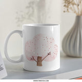 Cherry Blossom Tree Mug, Feedback Mug, Cute Mug, Spring Mug, Nature Lover Gift, Unique Coffee Mug, Personalized Mug - Tawshia