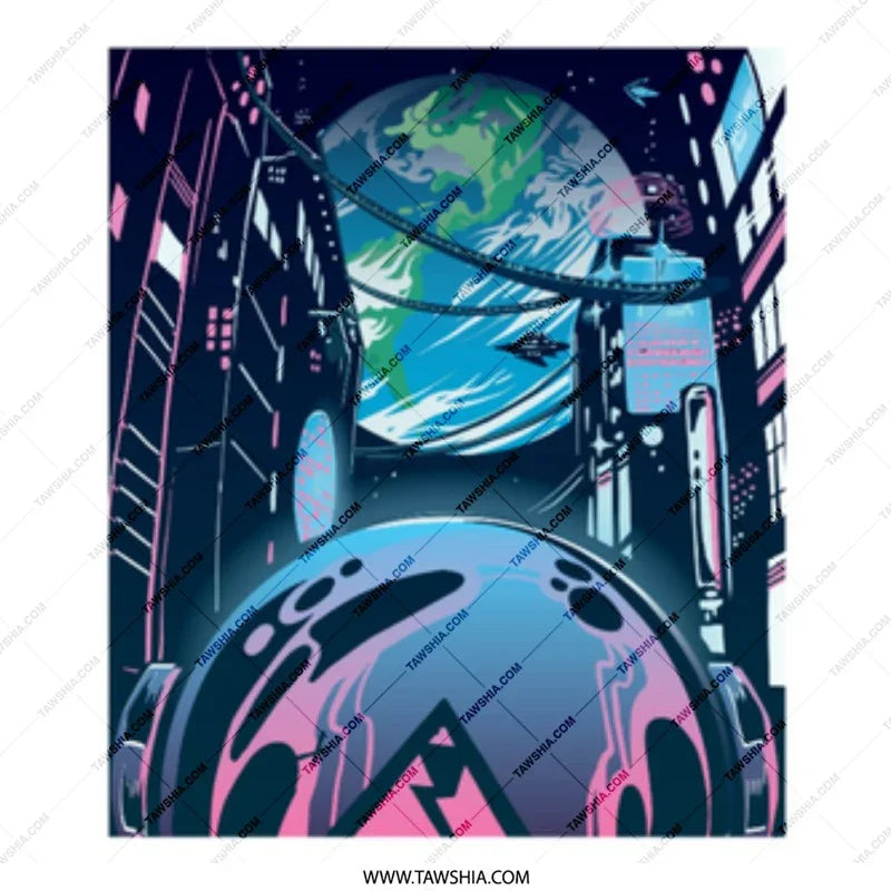 Futuristic Outer Space Sci Fi Themed Wall Art product