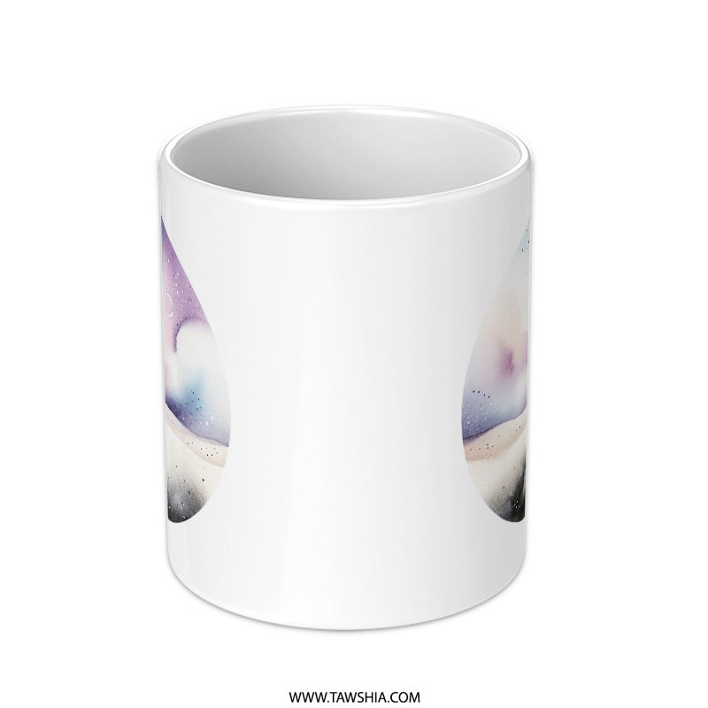 Watercolor Sky Mug, Dreamy Mug, Celestial Mug, Night Sky Mug, Galaxy Mug, Fantasy Mug, Unique Mug, Artistic Gift, Gift for Her, Gift for Him - Tawshia