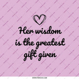 Wisdom Gift Pocket Mirror, Greatest Gift Pocket Mirror, Inspirational Mirror, Heart Pocket Mirror, Mother's Day Gift, Purple Mirror - Tawshia