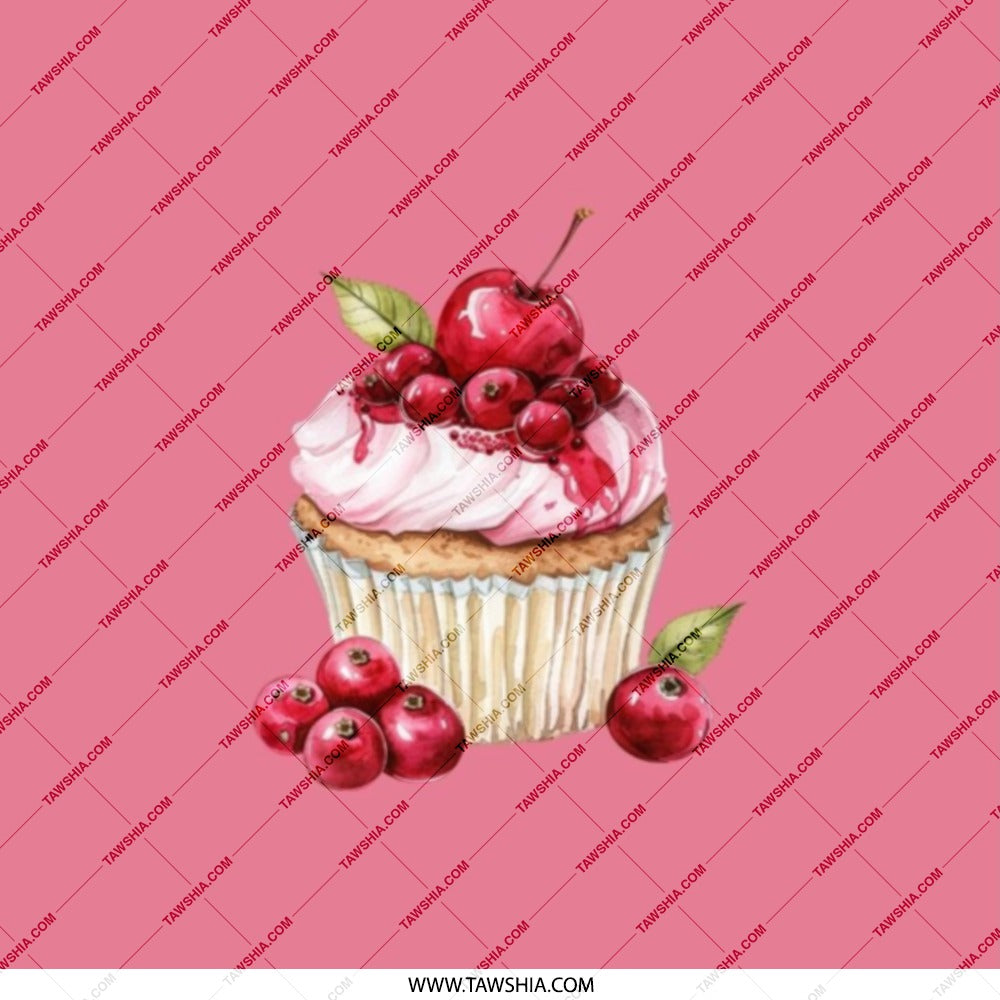 Cherry Cupcake Pocket Mirror, Foodie Mirror, Cute Pocket Mirror, Makeup Mirror, Compact Mirror, Gift for Her, Everyday Mirror - Tawshia