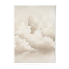 Beige Clouds Photographic Print, Sky Wall Art, Neutral Home Decor, Atmospheric Landscape Photography, Calming Clouds Print - Tawshia