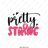 Pretty Strong Tote Bag, Breast Cancer Awareness Gift, Survivor Tote, Inspirational Bag, Strong Woman Tote Bag, Cancer Support Tote - Tawshia